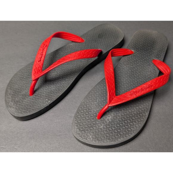 Ipanema Red Flip Flops Sandals WOMENS 10.5 Summer Casual Beach Cruise Comfy Swim - Picture 3 of 6